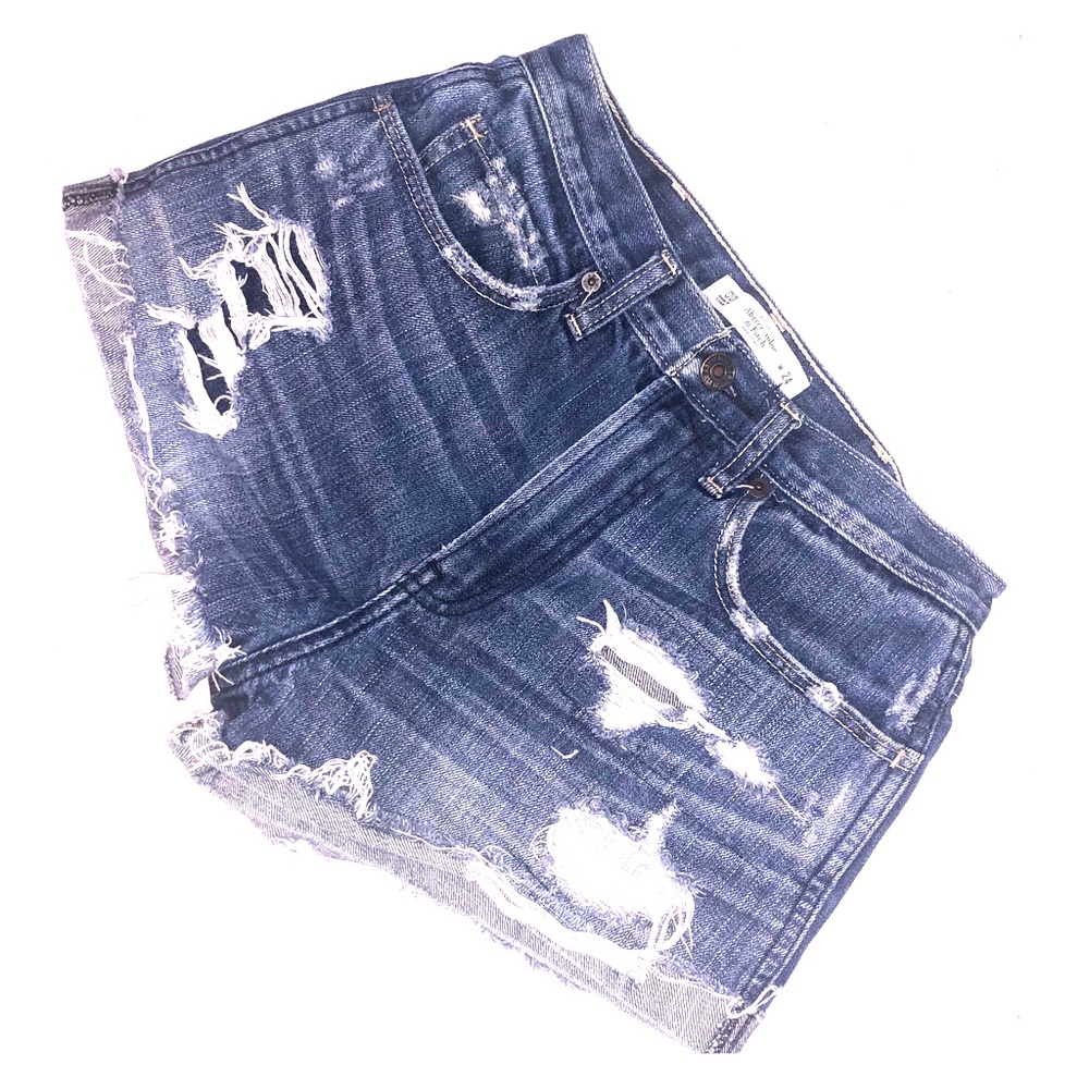 High Waisted Distressed Shorts